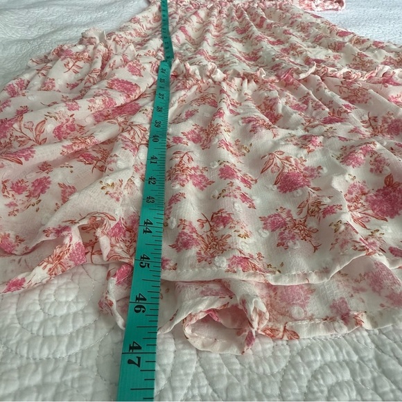 Moon River Pink and White Ruffled Tiered Sundress - Picture 9 of 12
